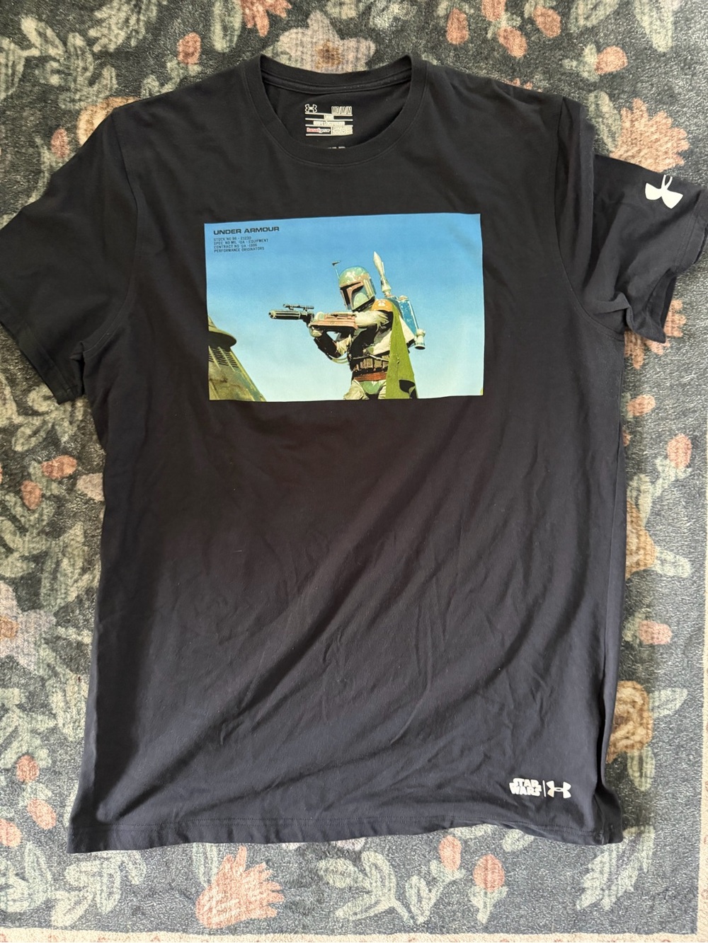 Under Armour Star Wars Boba Fett Shirt Medium Vader Maul Grogu Mandalorian